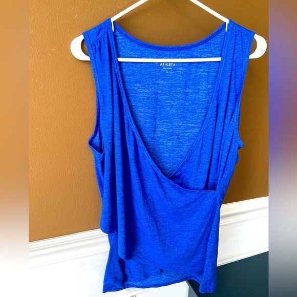 ATHLETA Women’s Deep V Wrap Tank Top Size Large - Picture 2 of 6